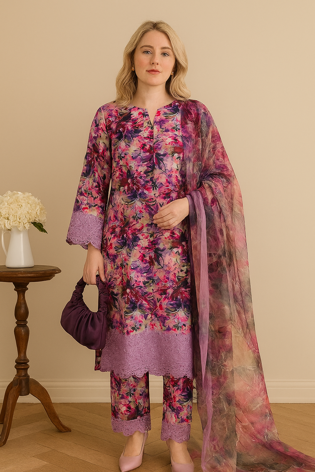 Lavender Rave – 3PC Unstitched